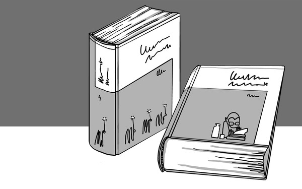 Illustration mit zwei Büchern